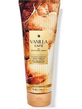 Bath & Body Works Vanilla Cafe' Body Cream Lotion 8oz Ultimate Hydration Shea
